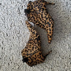Veronica Beard Animal Print Booties